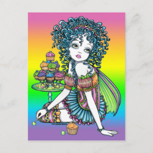 "Buttercup" Cup Cake Couture Rainbow Fairy Art Briefkaart