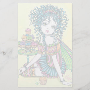 "Buttercup" Cup Cake Fairy Art Stationery Briefpapier