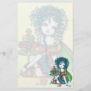 "Buttercup" Cup Cake Fairy Art Stationery Briefpapier