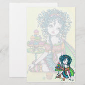 "Buttercup" Cup Cake Fairy Art Stationery Briefpapier (Voorkant / Achterkant)