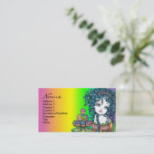 "Buttercup" Cup Cake Fairy Art Visitekaartjes (Staand voorkant)