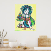 "Buttercup" Cute Cup Cake Fairy Poster (Keuken)