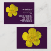 Buttercup - Donker Paars Visitekaartje (Voorkant / Achterkant)