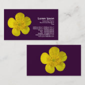 Buttercup - Donker Paars Visitekaartje (Voorkant / Achterkant)