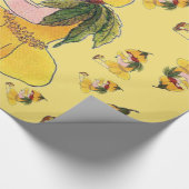 Buttercup Flower Funny Cute Little Girl Cadeaupapier (Hoek)