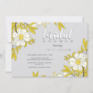 Buttercup Flowers Shower Invitation Kaart