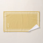 Buttercup Geel Border Script Meisje Monogram Bad Handdoek (Handdoek)