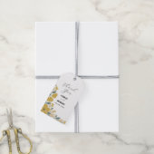 Buttercup Geel Moderne Bloemen Huwelijk Cadeaulabel (Met Touw)