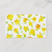 Buttercup Gele Hand Geschilderde Waterverf Bloemen Visitekaartje (Achterkant)