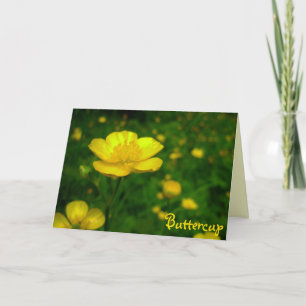 Buttercup Kaart Personaliseer Wild Flower Custom K