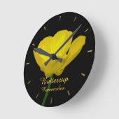 Buttercup Klock Custom Wilde Flower Wall Klock Ronde Klok (Hoek)