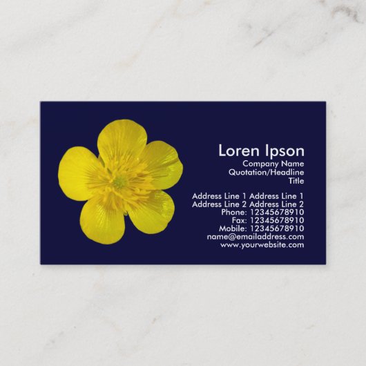 Buttercup - Navy Blue Visitekaartje (Voorkant)