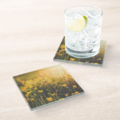 Buttercup Sundown Glazen Onderzetter (Schuin)