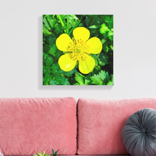 Buttercup ventilator. canvas afdruk (Insitu (Woonkamer))