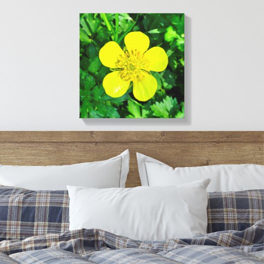 Buttercup ventilator. canvas afdruk (Insitu (Slaapkamer))