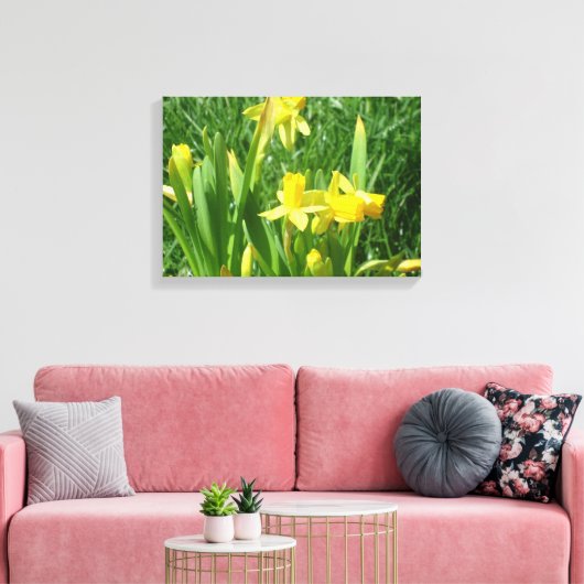 Buttercup Yellow Daffodils Canvas Afdruk (Insitu (Woonkamer))