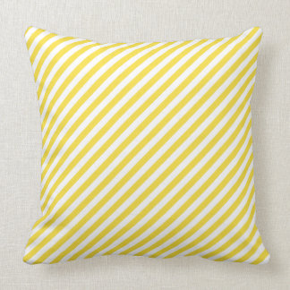 Buttercup Yellow Diagonal Stripe Kussen