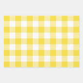 Buttercup Yellow Gingham Check Pset Inpakpapier Vel (Voorkant 2)