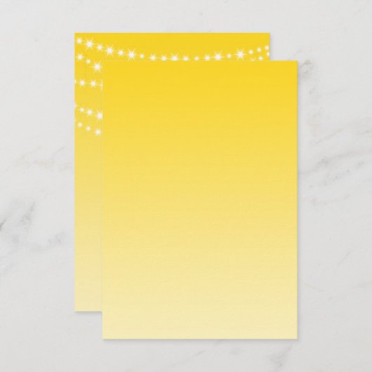Buttercup Yellow Twinkle Lights RSVP (Voorkant / Achterkant)
