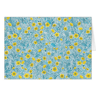 Buttercups, geel, blauw en wit