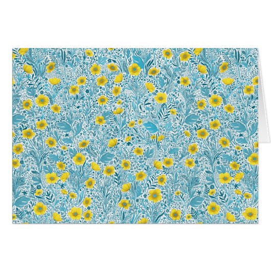 Buttercups, geel, blauw en wit (Voorkant Horizontaal)