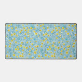 Buttercups, geel, blauw en wit bureaumat (Voorkant)