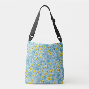 Buttercups, geel, blauw en wit crossbody tas