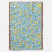 Buttercups, geel, blauw en wit deken (Voorkant Verticaal)