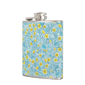 Buttercups, geel, blauw en wit heupfles (Links)