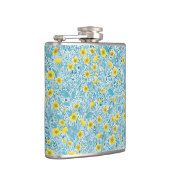 Buttercups, geel, blauw en wit heupfles (Rechts)