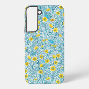 Buttercups, geel, blauw en wit samsung galaxy hoesje