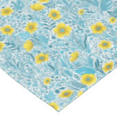 Buttercups, geel, blauw en wit tafelkleed (Gekanteld)