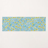 Buttercups, geel, blauw en wit yogamat (Voorkant (horizontaal))