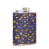 Buttercups, geel en violet heupfles (Rechts)