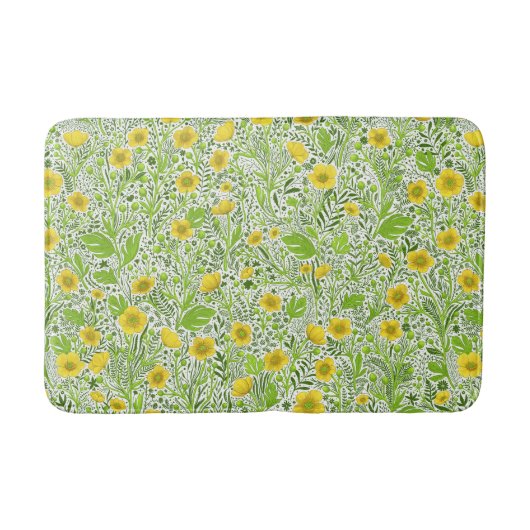 Buttercups op wit badmat (Voorkant)