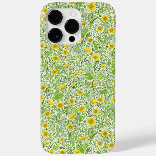 Buttercups op wit Case-Mate iPhone case (Achterkant)