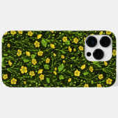 Buttercups op zwart Case-Mate iPhone case (Achterkant (horizontaal))
