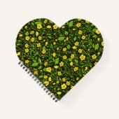 Buttercups op zwart notitieboek (Voorkant)