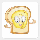 Butterface Bread Vierkante Sticker (Voorkant)