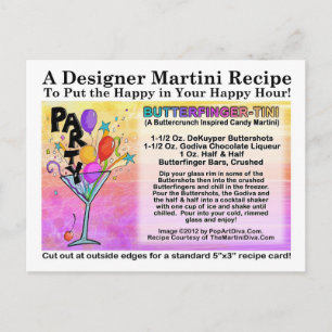 Butterfinger-Tini Martini Recept Briefkaart