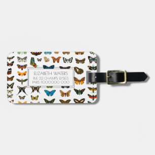 BUTTERFLES COLLECTIE REIZEN BAGAGELABEL