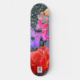 BUTTERFLES EN ROOS VAN DE KAMERBARE LACE VAN SKATE SKATEBOARD