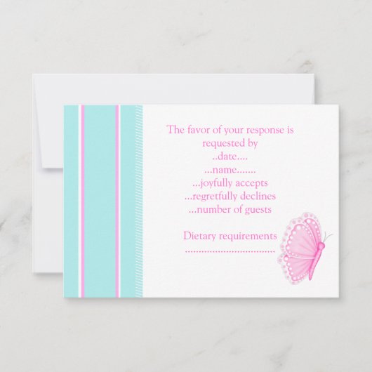 BUTTERFLES FLUTTER RSVP (Voorkant)