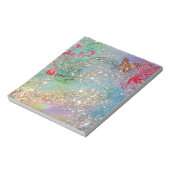 BUTTERFLES IN BLUE GREEN SPARKLES NOTITIEBLOK (Gedraaid)