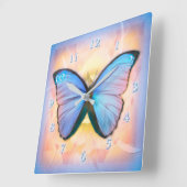 BUTTERFLES METAMORFOSE VIERKANTE KLOK (Hoek)