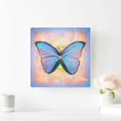 BUTTERFLES METAMORFOSE VIERKANTE KLOK (Huis)