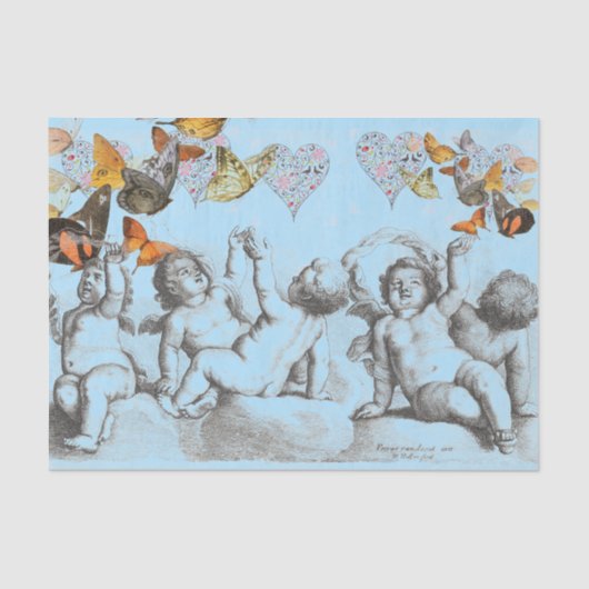 BUTTERFLES VAN WEEFSELPAPIER TISSUEPAPIER (Voorkant)