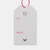 BUTTERFLES VOOR CadeauLabel ZWART EN ROOD (Achterkant)