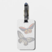 Butterflies 3 bagagelabel (Achterkant verticaal)