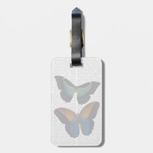 Butterflies 5 bagagelabel (Achterkant verticaal)